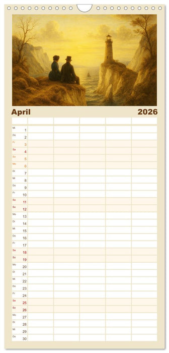 Im Licht der Sehnsucht - Romantische Landschaften (CALVENDO Familienplaner 2026)