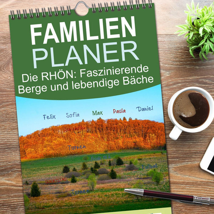 Die RHÖN: Faszinierende Berge und lebendige Bäche (CALVENDO Familienplaner 2026)