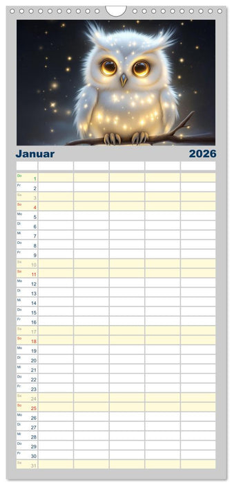 Leuchtende Tierbabys (CALVENDO Familienplaner 2026)