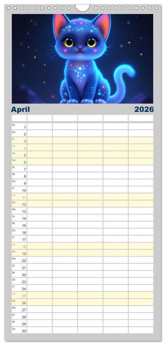 Leuchtende Tierbabys (CALVENDO Familienplaner 2026)