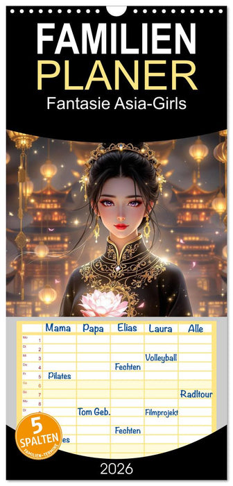 Fantasie Asia-Girls (CALVENDO Familienplaner 2026)