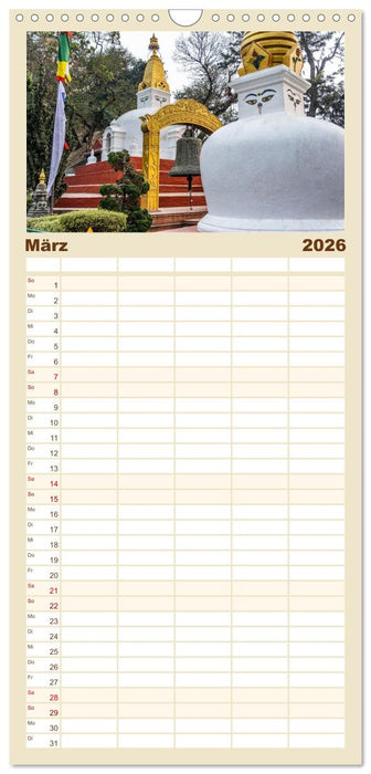 Königsstätte im Kathmandutal (CALVENDO Familienplaner 2026)