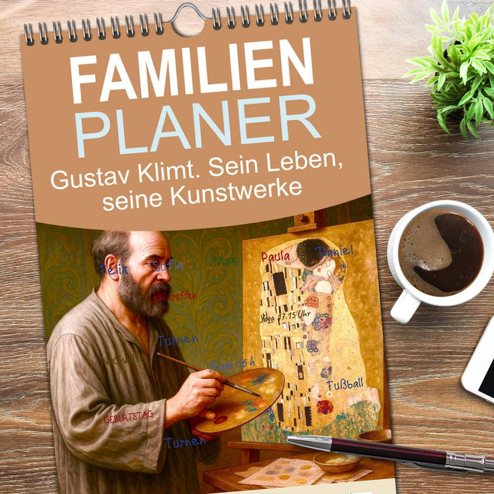 Gustav Klimt. Sein Leben, seine Kunstwerke (CALVENDO Familienplaner 2026)