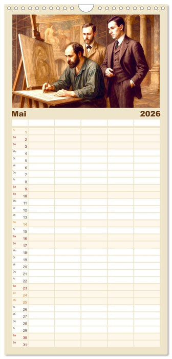 Gustav Klimt. Sein Leben, seine Kunstwerke (CALVENDO Familienplaner 2026)