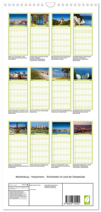 Mecklenburg – Vorpommern, Schönheiten im Land der Ostseeküste (CALVENDO Familienplaner 2026)