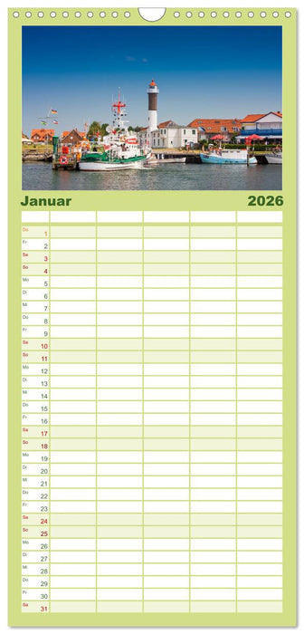 Mecklenburg – Vorpommern, Schönheiten im Land der Ostseeküste (CALVENDO Familienplaner 2026)