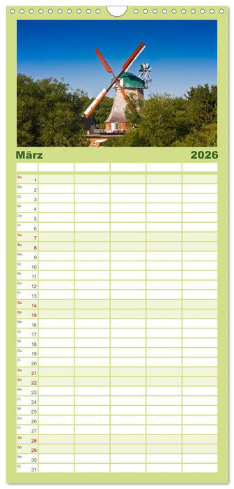 Mecklenburg – Vorpommern, Schönheiten im Land der Ostseeküste (CALVENDO Familienplaner 2026)