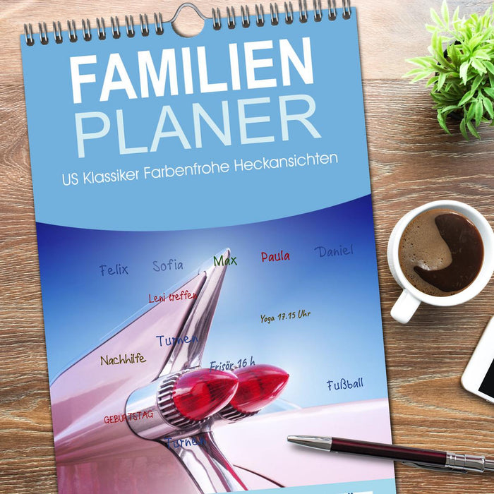 US Klassiker Farbenfrohe Heckansichten (CALVENDO Familienplaner 2026)