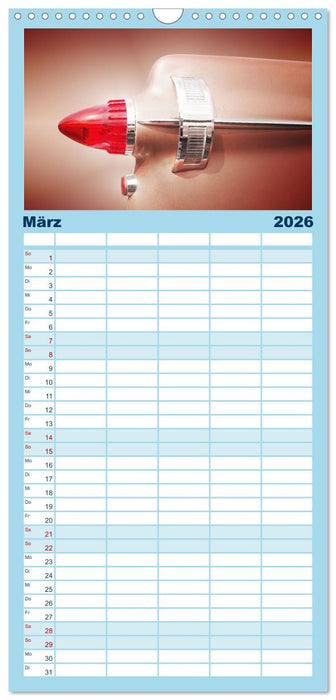 US Klassiker Farbenfrohe Heckansichten (CALVENDO Familienplaner 2026)