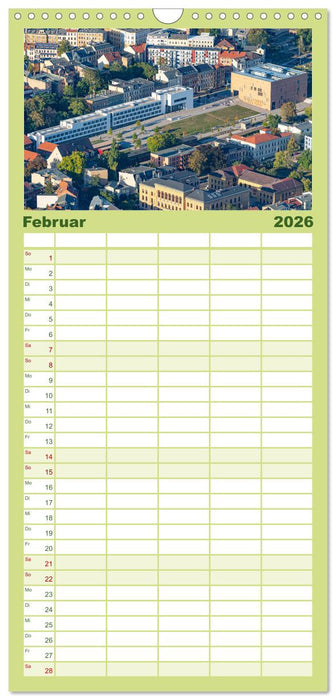 Halle an der Saale von oben (CALVENDO Familienplaner 2026)