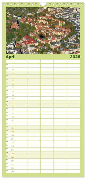 Halle an der Saale von oben (CALVENDO Familienplaner 2026)