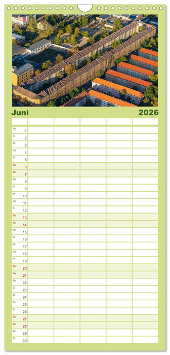 Halle an der Saale von oben (CALVENDO Familienplaner 2026)