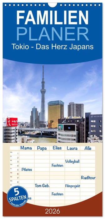 Tokio - Das Herz Japans (CALVENDO Familienplaner 2026)