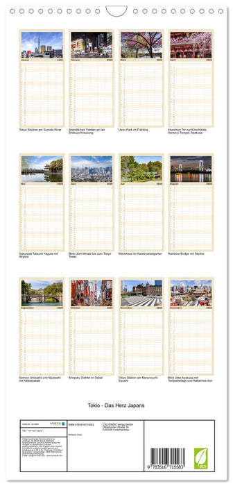 Tokio - Das Herz Japans (CALVENDO Familienplaner 2026)