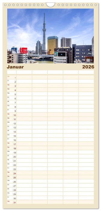 Tokio - Das Herz Japans (CALVENDO Familienplaner 2026)