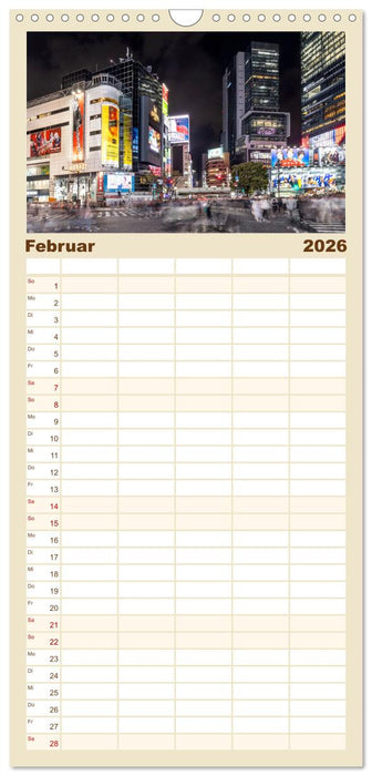 Tokio - Das Herz Japans (CALVENDO Familienplaner 2026)