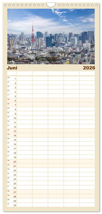 Tokio - Das Herz Japans (CALVENDO Familienplaner 2026)