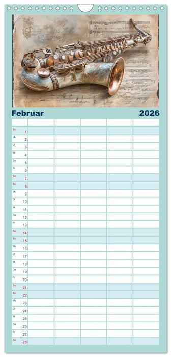 Herzschlag in Noten (CALVENDO Familienplaner 2026)