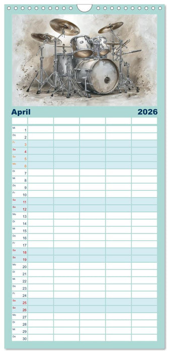 Herzschlag in Noten (CALVENDO Familienplaner 2026)