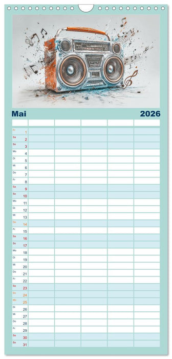 Herzschlag in Noten (CALVENDO Familienplaner 2026)