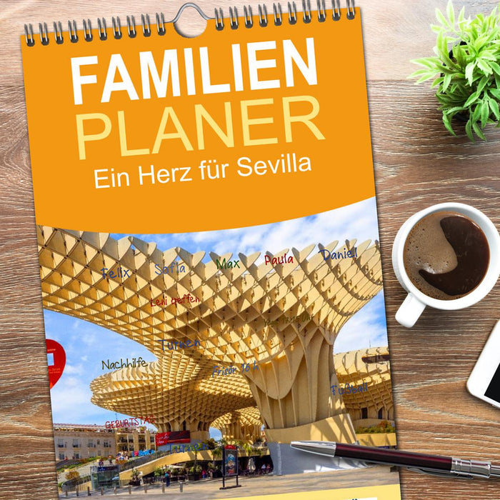 Ein Herz für Sevilla (CALVENDO Familienplaner 2026)