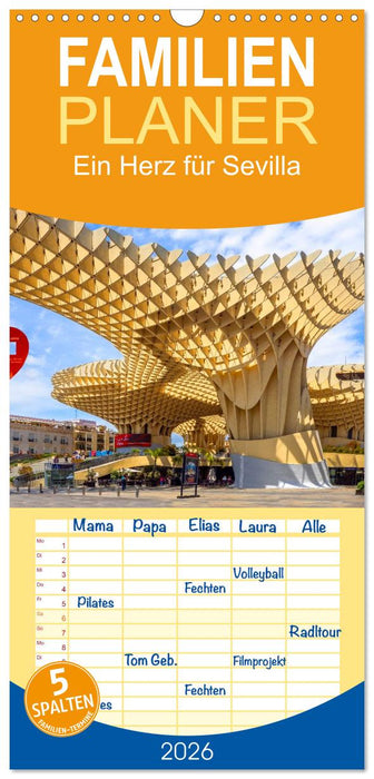 Ein Herz für Sevilla (CALVENDO Familienplaner 2026)