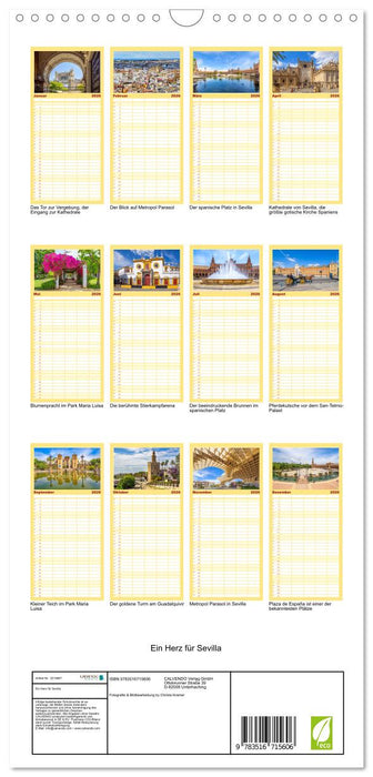 Ein Herz für Sevilla (CALVENDO Familienplaner 2026)