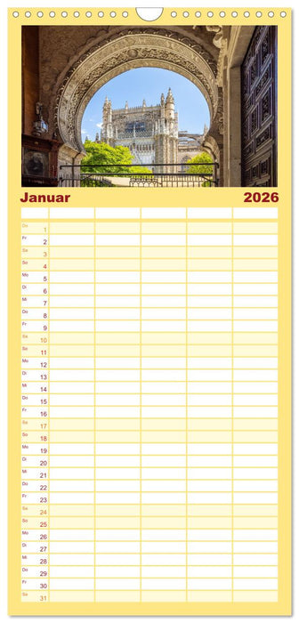 Ein Herz für Sevilla (CALVENDO Familienplaner 2026)