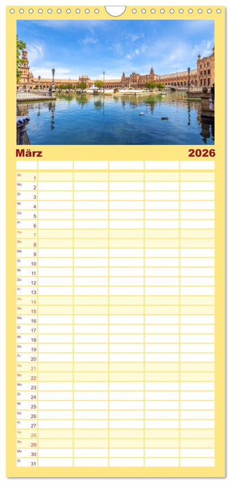 Ein Herz für Sevilla (CALVENDO Familienplaner 2026)
