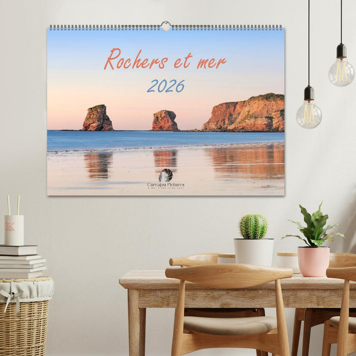 Rochers et mer (CALVENDO Calendrier mensuel 2026)