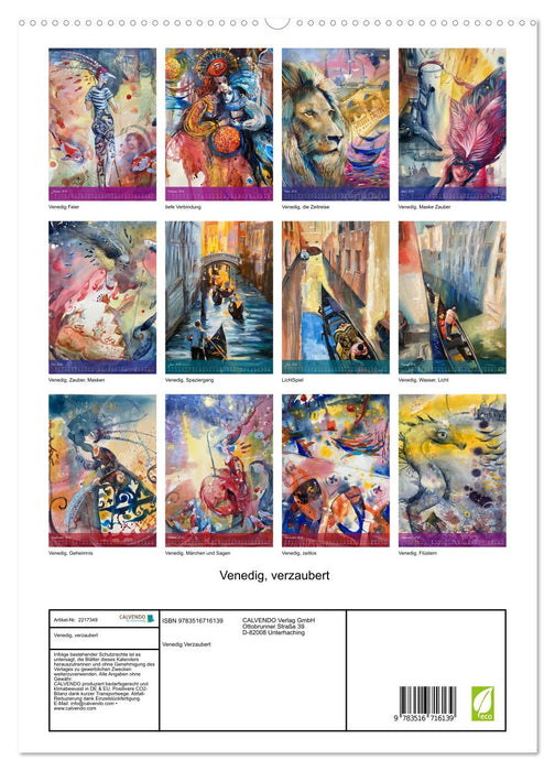 Venedig, verzaubert (CALVENDO Premium Wandkalender 2026)