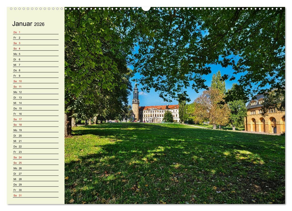 Weimar - Mit Plan durch das Jahr (CALVENDO Premium Wandkalender 2026)