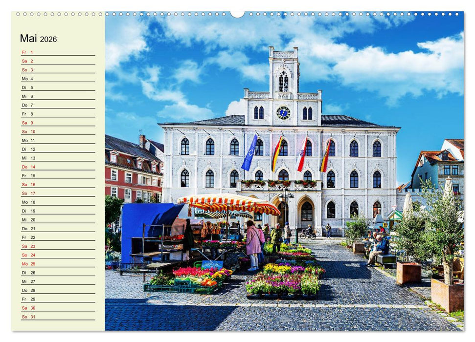Weimar - Mit Plan durch das Jahr (CALVENDO Premium Wandkalender 2026)
