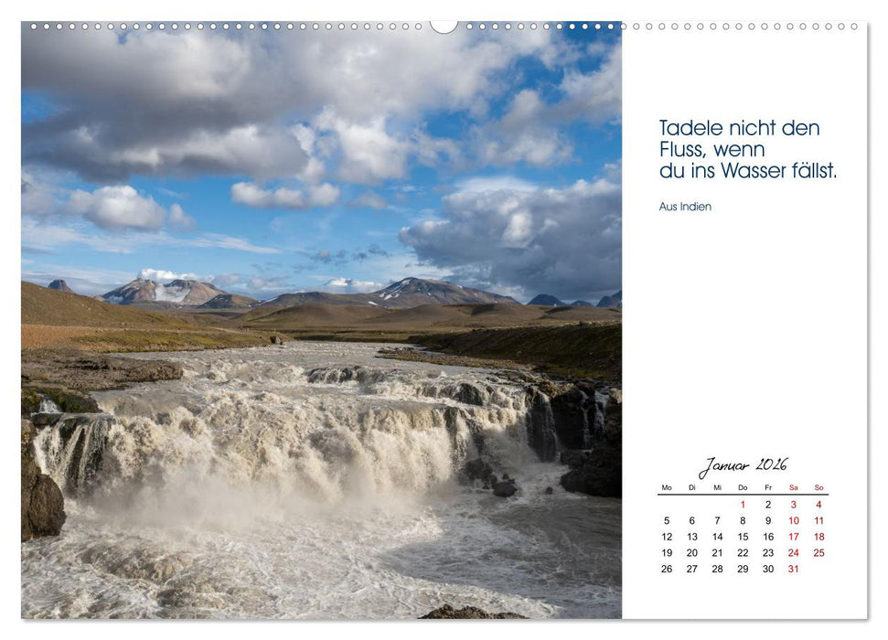 Insel der Elemente – Island in Bildern und Gedanken (CALVENDO Wandkalender 2026)