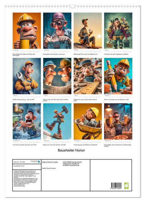 Bauarbeiter Humor (CALVENDO Wandkalender 2026)
