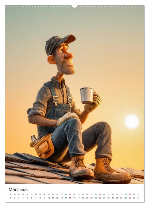 Bauarbeiter Humor (CALVENDO Wandkalender 2026)