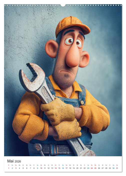 Bauarbeiter Humor (CALVENDO Wandkalender 2026)