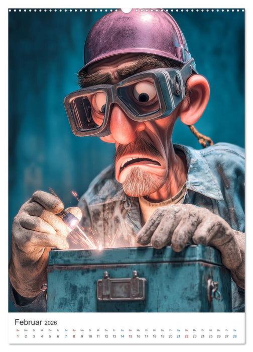 Bauarbeiter Humor (CALVENDO Premium Wandkalender 2026)