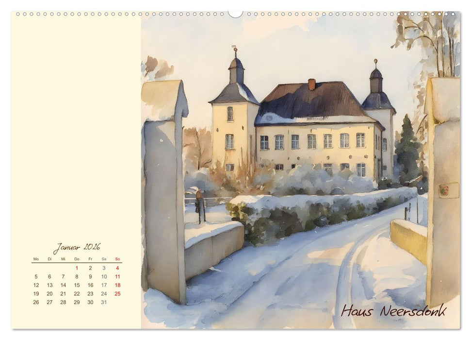 Schlösser und Burgen - Romantische Reise durch Nordrhein-Westfalen (CALVENDO Wandkalender 2026)