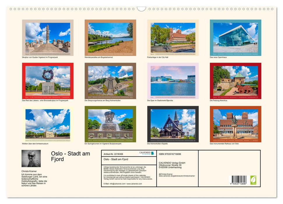 Oslo - Stadt am Fjord (CALVENDO Wandkalender 2026)