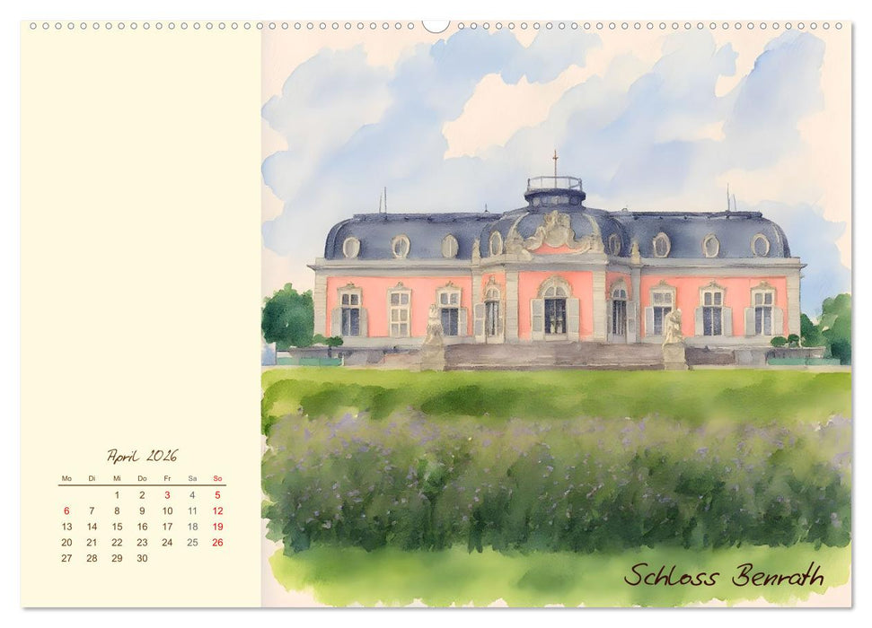 Schlösser und Burgen - Romantische Reise durch Nordrhein-Westfalen (CALVENDO Premium Wandkalender 2026)