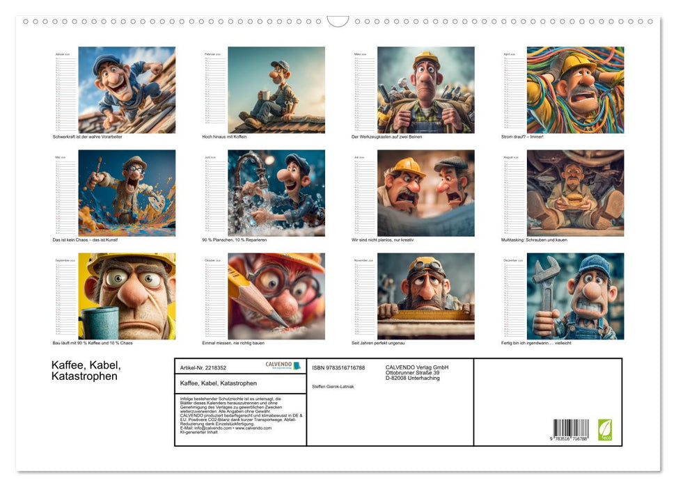 Kaffee, Kabel, Katastrophen (CALVENDO Wandkalender 2026)