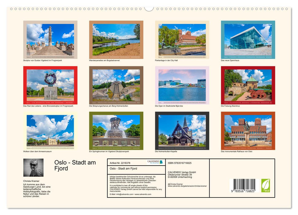 Oslo - Stadt am Fjord (CALVENDO Premium Wandkalender 2026)