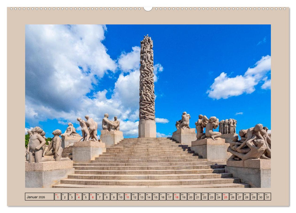 Oslo - Stadt am Fjord (CALVENDO Premium Wandkalender 2026)