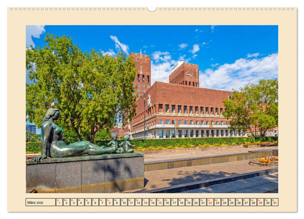 Oslo - Stadt am Fjord (CALVENDO Premium Wandkalender 2026)