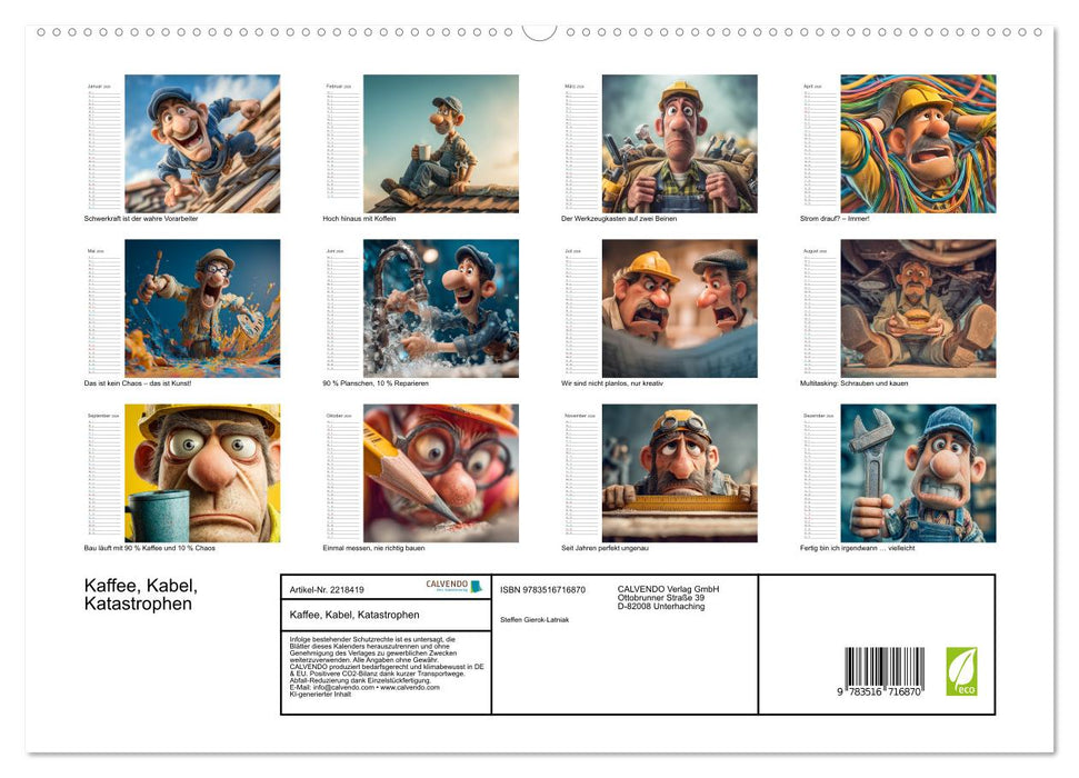Kaffee, Kabel, Katastrophen (CALVENDO Premium Wandkalender 2026)