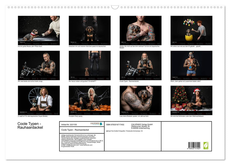 Coole Typen - Rauhaardackel (CALVENDO Wandkalender 2026)