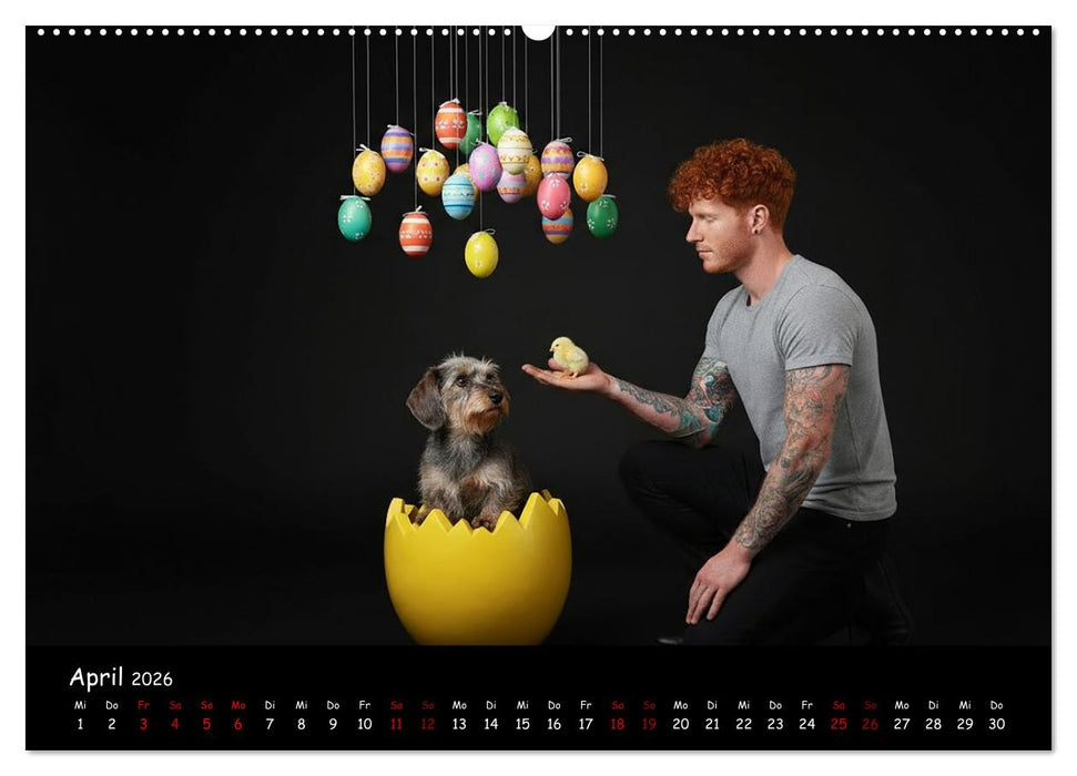 Coole Typen - Rauhaardackel (CALVENDO Wandkalender 2026)