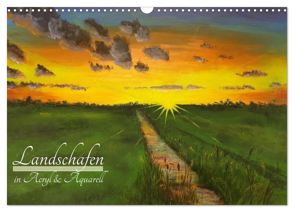 Landschaften in Acryl & Aquarell (CALVENDO Wandkalender 2026)