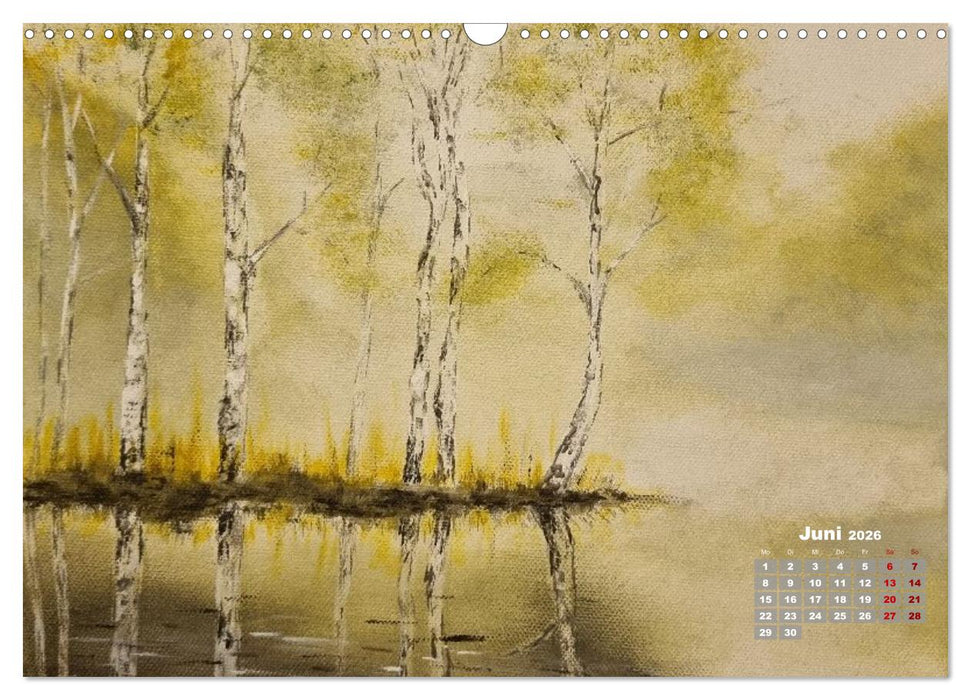 Landschaften in Acryl & Aquarell (CALVENDO Wandkalender 2026)